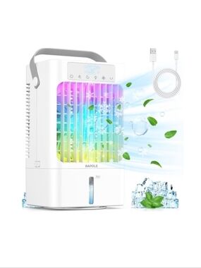 Mini Air Cooler Portable AC Fan 900ML Tank 3 Speed LED Quiet USB